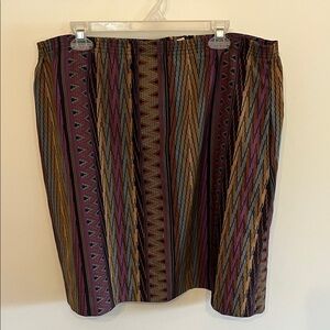 Vintage Ann Stevens of New York Multicolor Striped Pencil Skirt
